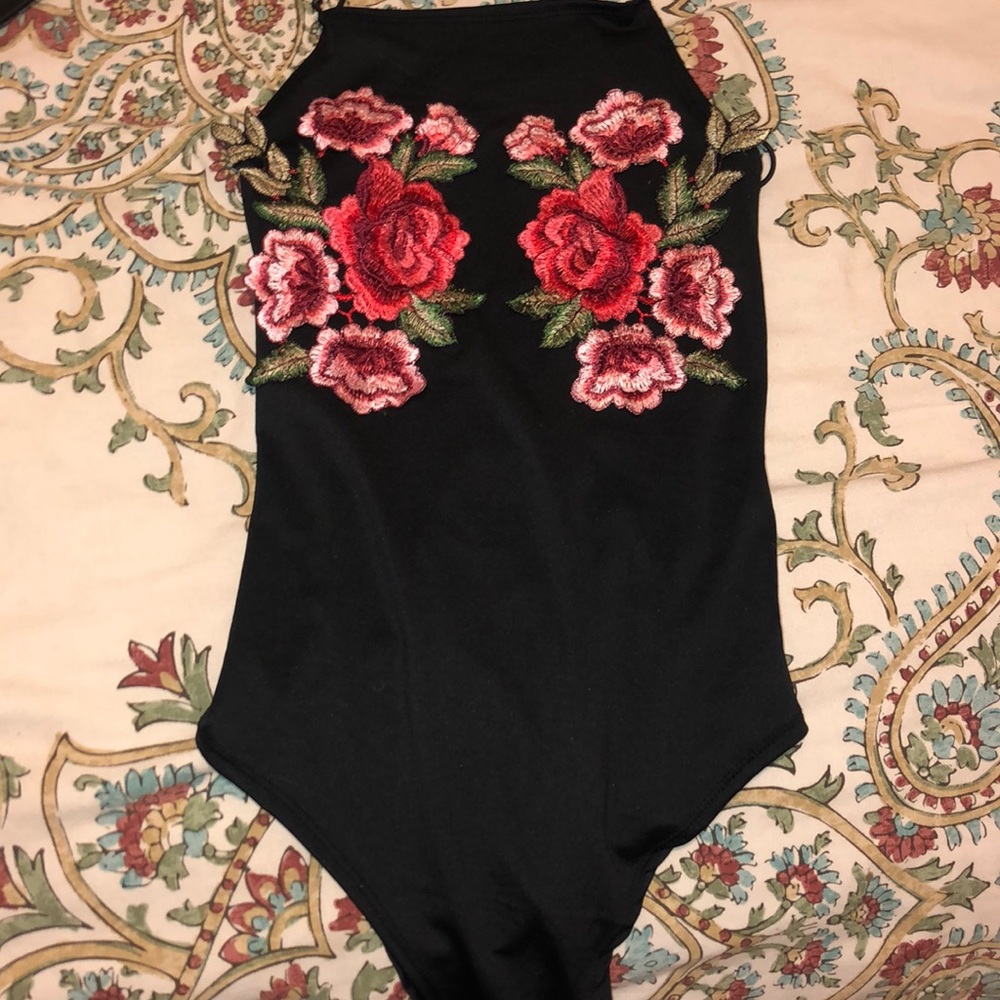 Body suit lace up.
